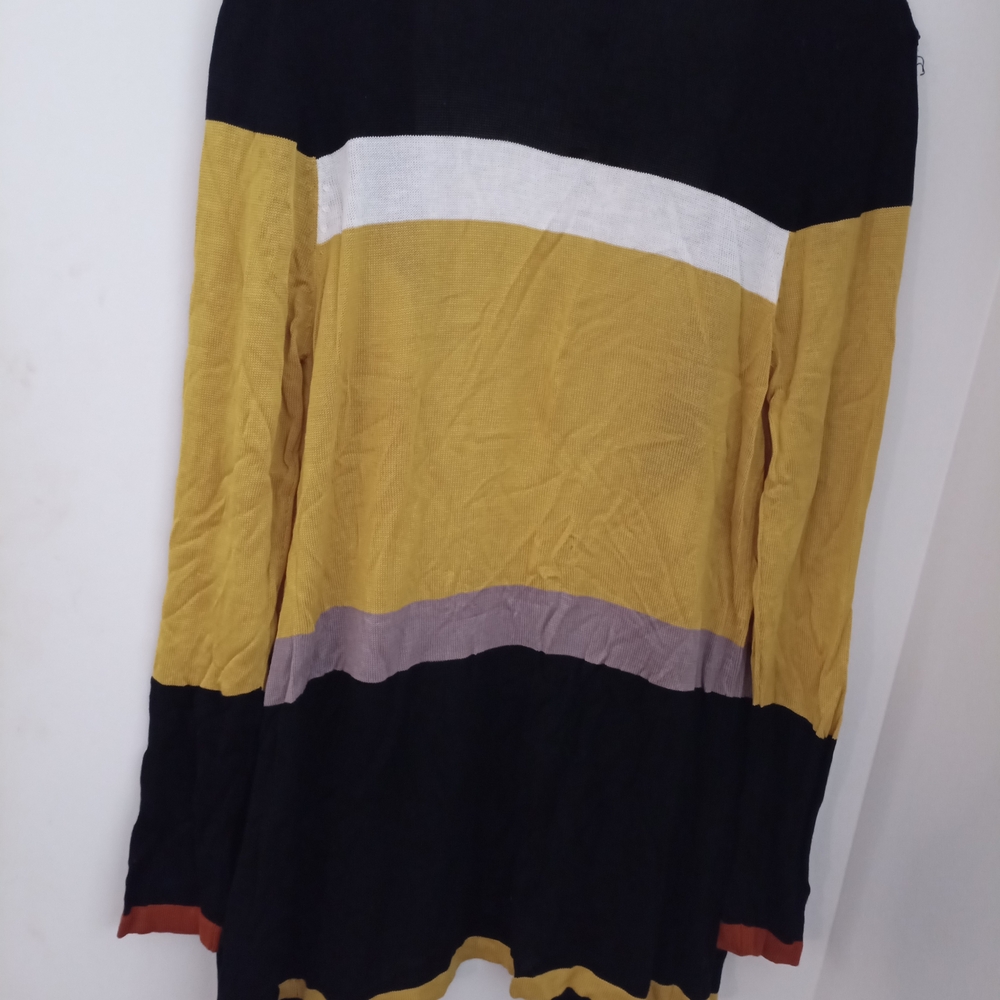 Cherie Bliss Colour Block Gold White Black Open Cardigan Women's One Size NWT - Picture 5 of 13